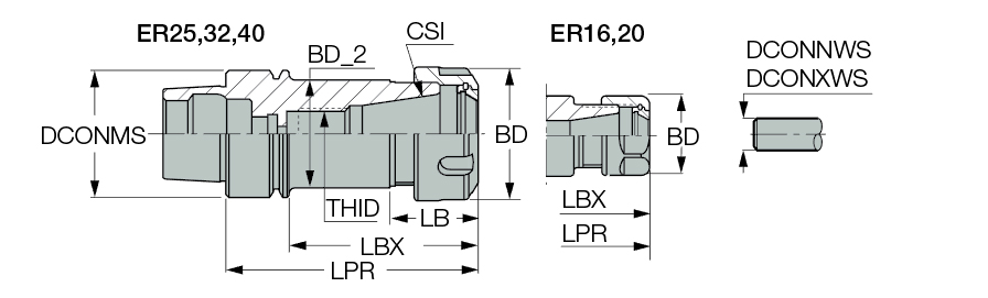 HSK E50 ER16X100